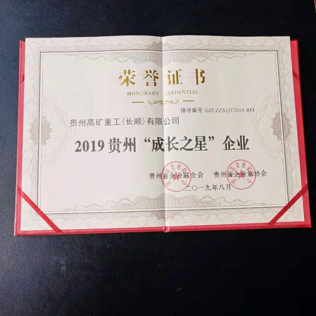 米乐官网荣获2019贵州“成长之星”企业称号